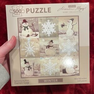 500 Piece Puzzle Winter Season with Darren Gygi art ❄️